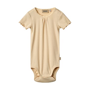 WHEAT Rib Body Short Sleeve Edna Macadamia Str 74/9m