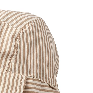 WHEAT Sun Hat Woven Tonga Cappucino Stripe Str 3-4 år/52-53 cm