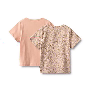 WHEAT T-Shirt Short Sleeve Manna 2-pak Lilac Flower Meadow Str 140/10 år