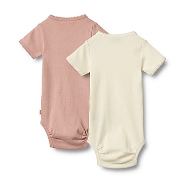 WHEAT Body Short Sleeve Elisa 2-pak Rose Powder Str 92/2 år