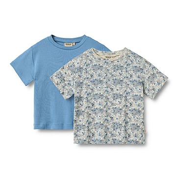 WHEAT T-Shirt Short Sleeve Ella 2-pak Summer Flowers Str 152/12 år