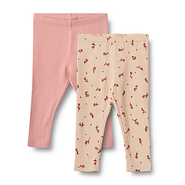 WHEAT Leggings Jules 2-pak Rose Water Flowers Str 92/2 år