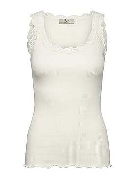 Rosemunde Regular U-neck Top Ivory M
