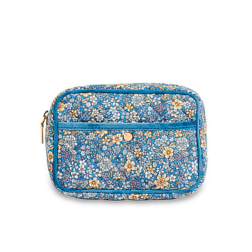 Fan Palm Beauty Bag Blue Flower M