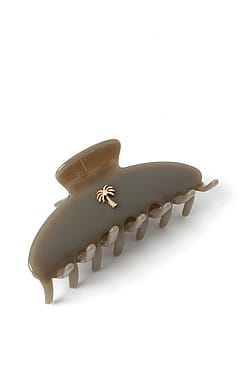 Fan Palm Hair clips Oyster