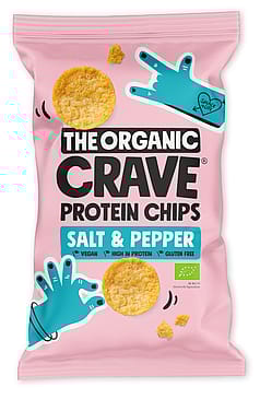 The Organic Crave Økologiske Protein Chip Salt og Peber 75 g