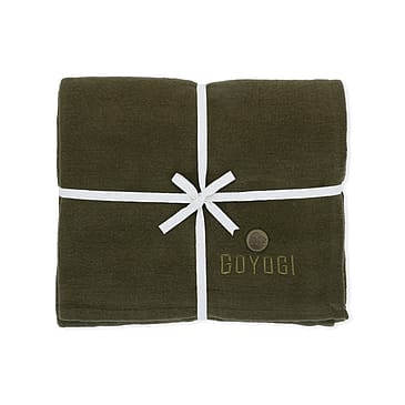 GOYOGI Calm Organic Cotton Yoga Blanket Dark Olive