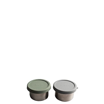 AYA&IDA Snack Containers 100 ml 2-pak Tropical Green/Dark Grey