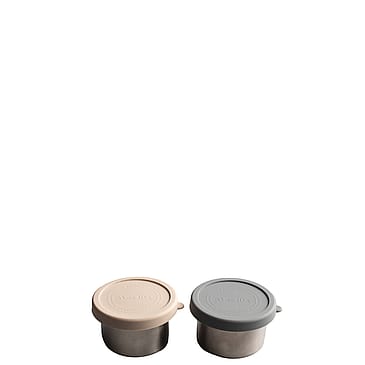 AYA&IDA Snack Containers 100 ml 2-pak Cream Beige/Dark Grey