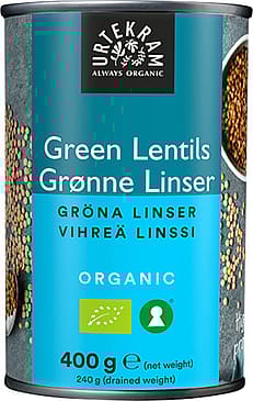 Urtekram Linser grønne i dåse Ø 400 g