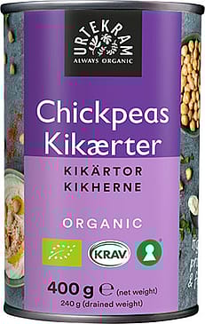 Urtekram Forkogte Kikærter Ø 400 g
