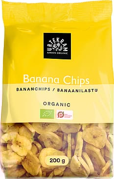 Urtekram Bananchips sprød snack Ø 200 g