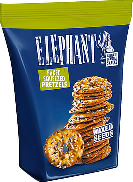 Elephant Baked Squeezed Pretzels Mixed Seeds