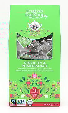 English Tea Shop Green Tea & Pomegranate Te Ø 15 breve