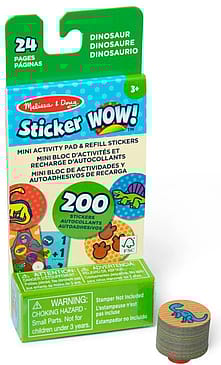 Melissa and Doug Sticker WOW! Mini Activity Pad with Refill Stickers Dinosaur