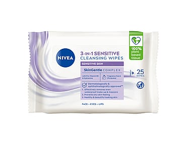 NIVEA Sensitive Cleansing Wipes, 25 stk.