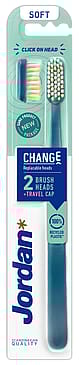 Jordan Change 2 Heads + 1 Handle Tandbørste Soft