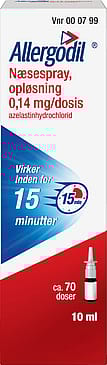 Allergodil Næsespray 4 mg/dosis 10 ml