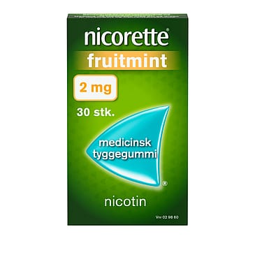 Nicorette® Fruitmint 2 mg medicinsk tyggegummi 30 stk.