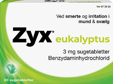 Zyx Eukalyptus Sugetabletter 3 mg 20 stk