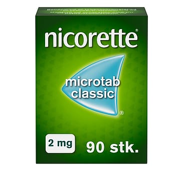 Nicorette® Microtab Classic 2 mg, resoribletter, sublinguale nikotin 90 stk.