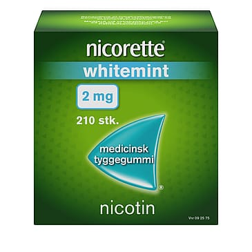 Nicorette® Whitemint 2 mg medicinsk tyggegummi 210 stk.