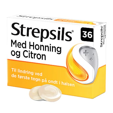 Strepsils Honning og Citron, sugetabletter 36 tabl.