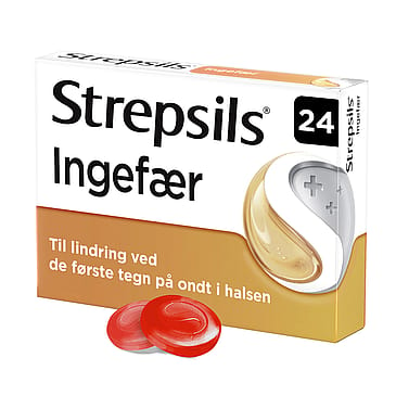 Strepsils Ingefær, sugetabletter 24 stk.