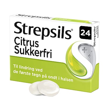 Strepsils Citrus Sukkerfri, sugetabletter 24 tabl.