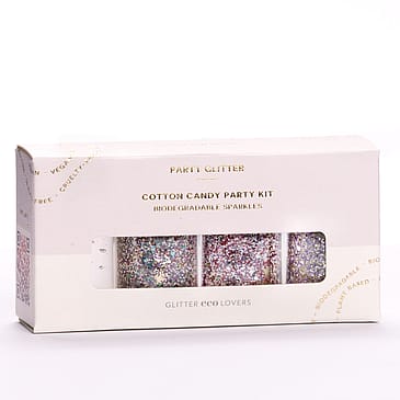 Glitter Eco Lovers Party Kit Cotton Candy Pink