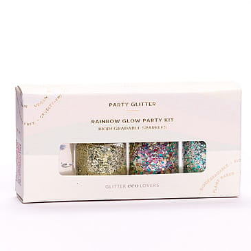 Glitter Eco Lovers Party Kit Rainbow Glow