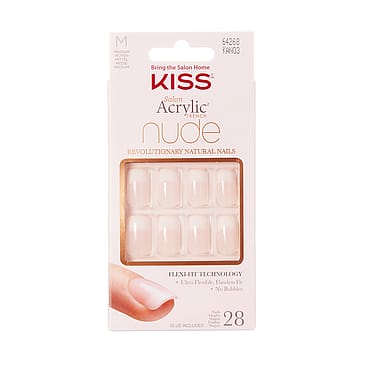 Kiss Acrylic Nude French Nails Medium, KAN03