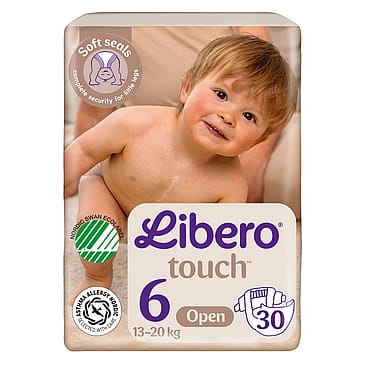Libero Touch Åbne Bleer Str. 6, 13-20 kg - 30 stk