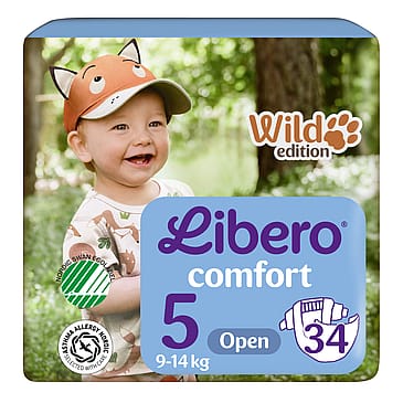 Libero Comfort Åbne Bleer Str. 5, 9-14 kg - 34 stk