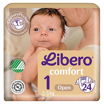 Libero Newborn Bleer Str. 1, 2-5 kg, 24 stk.