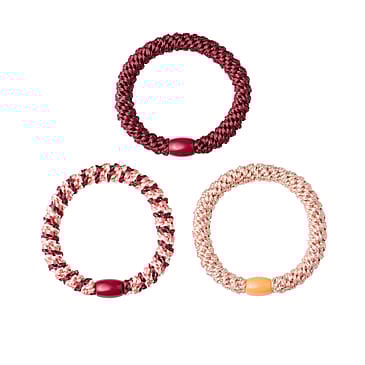 KICKS Beauty Woven Hair Ties 3-pack