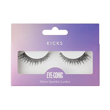 KICKS Beauty Silver Sparkle Lashes Silver
