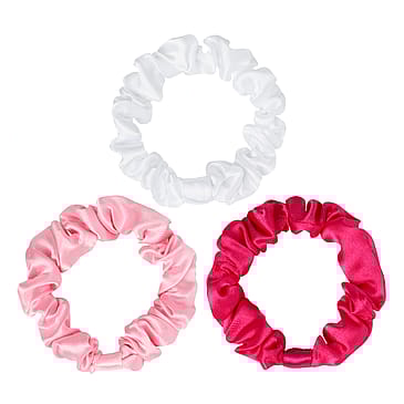 KICKS Beauty Slim Scrunchie Pink and White Mix 3 Pack