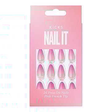 KICKS Beauty Press on Nails Pink French Tip