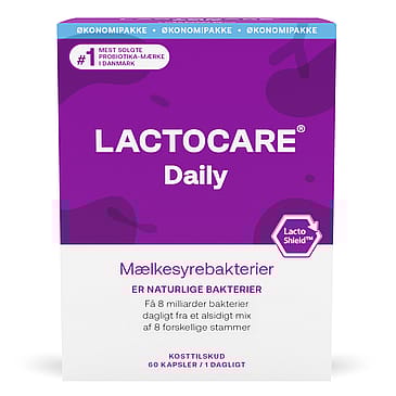 Lactocare Daily Mælkesyrebakterier med Zink 60 Kapsler