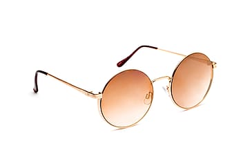 Prestige Solbrille Gold Rund