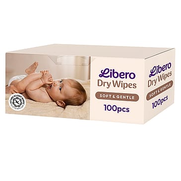 Libero Dry Wipes 100 stk - 19x19 cm