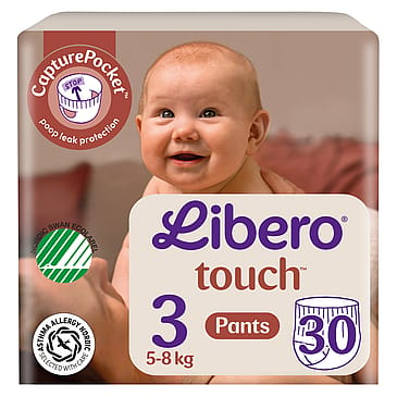 Libero Touch Bukseble Str. 3, 5-8 kg - 30 stk