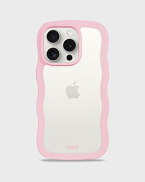 HOLDIT Wavy Case 12/12 Pro Pink/Transparent 15 Pro