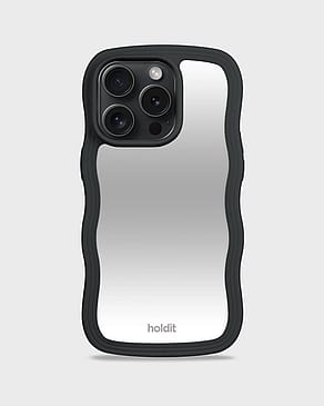 HOLDIT Wavy Case iPhone Black/Mirror 15 Pro