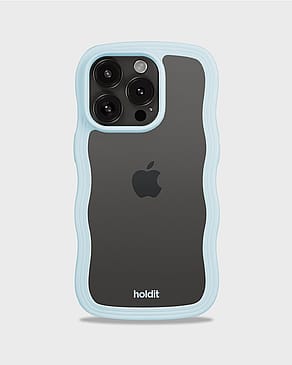 HOLDIT Wavy Case iPhone 15 Pro Max Mineral Blue/Transparent