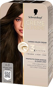 Schwarzkopf Creme Supreme Caring Color Creme 4-0 Natural Dark Brown