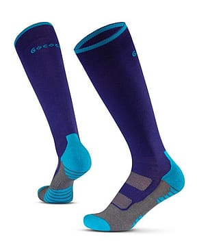 Gococo Compression Wool Strømpe Purple/Turquoise S (27-32 cm around calf)