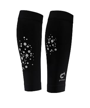 Gococo Compression Calf Sleeves Superior Black L (40-45 cm around calf)