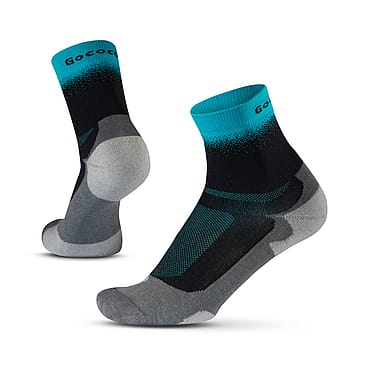 Gococo Light Sport High Løbestrømpe Black/Turquoise 42-44
